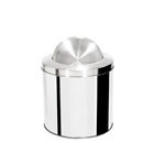 Lixeira em inox com tampa de aro basculante