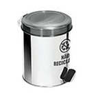 Lixeira para coleta seletiva de não recicláveis em inosx e com pedal