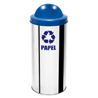 Lixeira para coleta seletiva de papel com tampa basculante