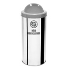 Lixeira para coleta seletiva de não-recicláveis com tampa basculante