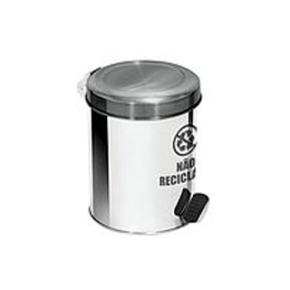 Lixeira em inox para coleta seletiva de não recicláveis - com pedal