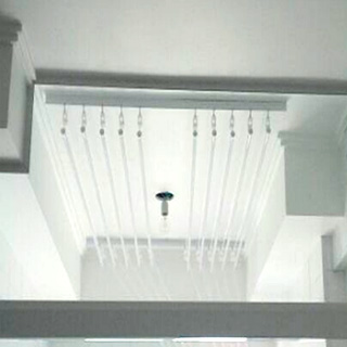 Varal individual teto com espaco para luminaria 